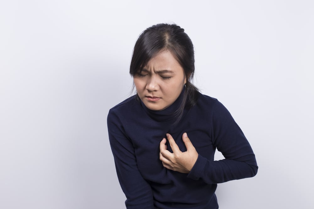 bröstsmärta som är karakteristisk för hjärtsjukdomar
