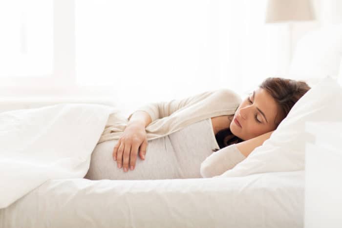sovande ställning för gravida kvinnor